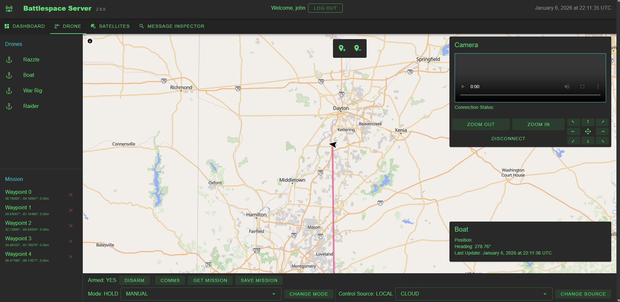 Cloud-Based Ground Control Station Demo